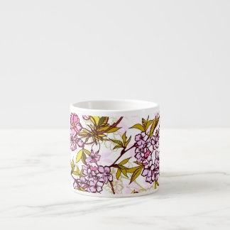 Blooming Cherry Blossom Pattern Espresso Cup