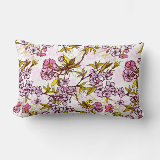 Blooming Cherry Blossom Pattern  Lumbar Cushion