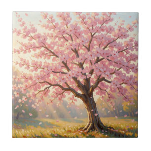 Blooming Cherry Blossom Tree Spring Ceramic Tile
