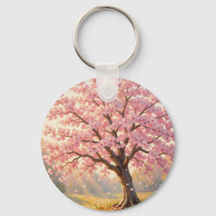 Blooming Cherry Blossom Tree Spring Key Ring