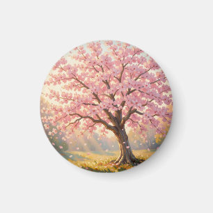 Blooming Cherry Blossom Tree Spring Magnet
