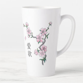 Blooming cherry blossoms "Hanami". Latte Mug