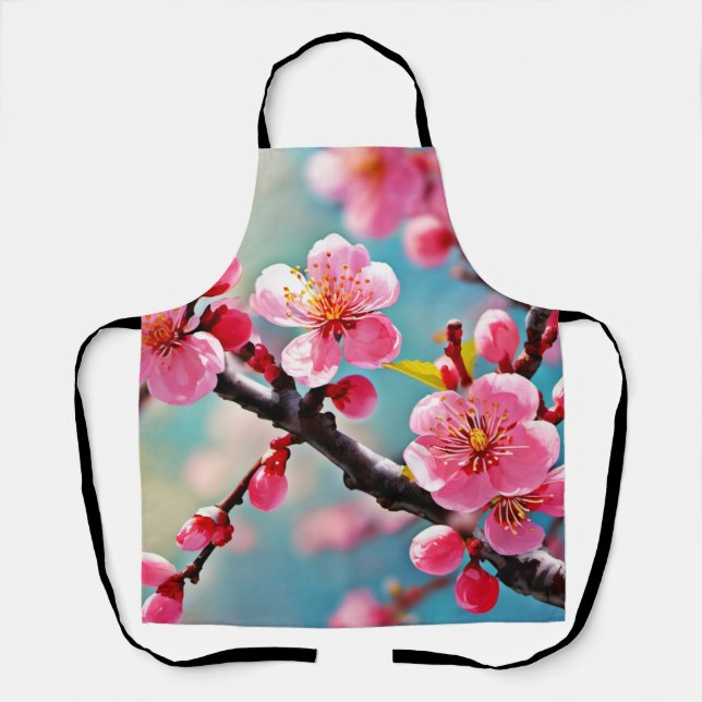 Blooming Cherry Blossoms in Spring Apron (Front)