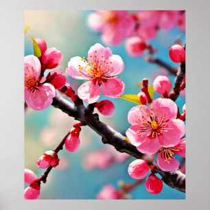 Blooming Cherry Blossoms in Spring Poster