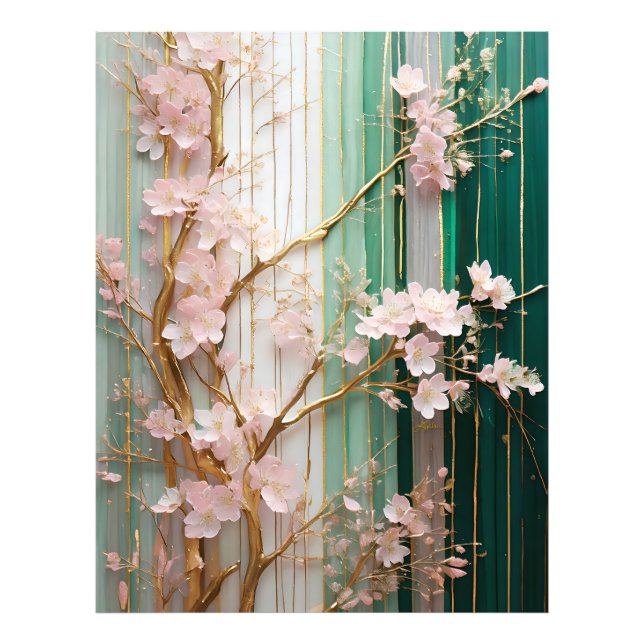 Blooming Cherry Blossoms Wall  Photo Print (Front)