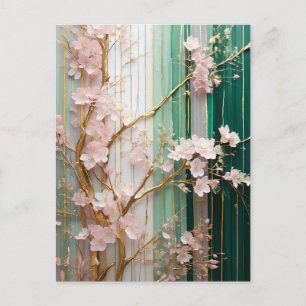 Blooming Cherry Blossoms Wall  Postcard