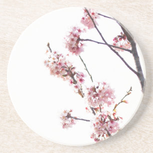 Blooming cherry tree coaster