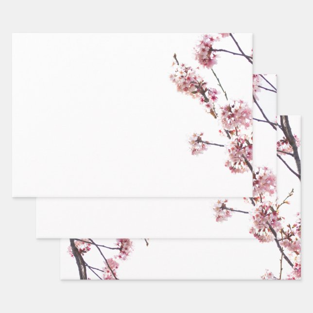 Blooming Cherry Tree Wrapping Paper Sheet (Set)