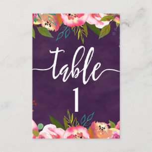 Blooming Chic Wedding Table Number Seating Chart