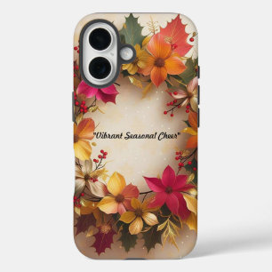 "Blooming Christmas Joy" iPhone 16 Case