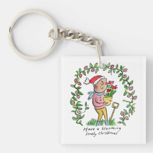 Blooming Christmas Key Ring