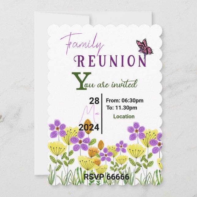 Blooming Connections Invitation (Front)