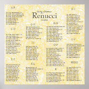 Blooming Dahlia Yellow Iris Wedding Poster