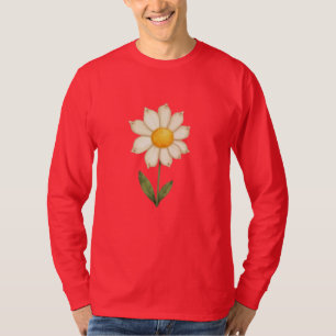 Blooming Daisy – Whimsical Nature-Inspired Sleeve  T-Shirt