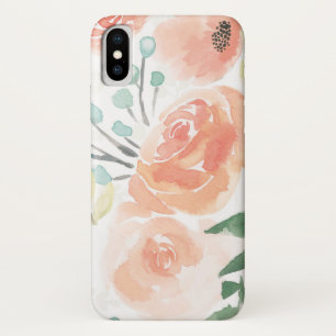 Blooming Delight   Pastel Peach iPhone X Case