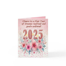 Blooming Dreams 2025 - Personalised New Year Card