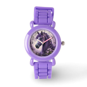 "Blooming Dreams: The Purple Floral Fantasy Horse" Watch