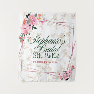 "Blooming Elegance: A Floral Fantasy Tapestry" Tapestry
