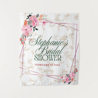 "Blooming Elegance: A Floral Fantasy Tapestry" Tapestry