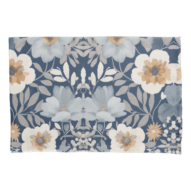 Blooming Elegance: Floral Design Pillowcase (Front)