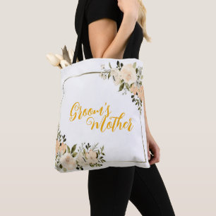 Blooming Elegance: Mother of the Groom Boho Floral Tote Bag