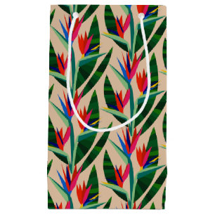 Blooming Exotic Jungle Tropical Flowers Small Gift Bag