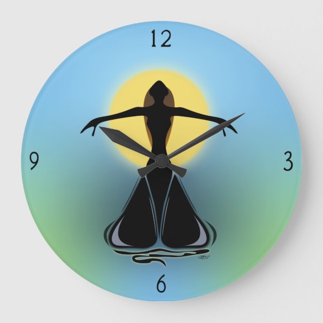 Blooming Female Large Clock (Front)