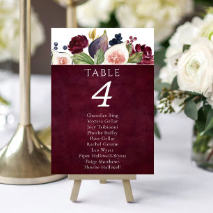 Blooming Figs   Moody Rustic Blossom Guest Names Table Number