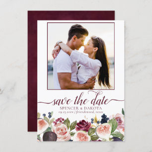 Blooming Figs   Moody Rustic Elegant Floral Photo Save The Date