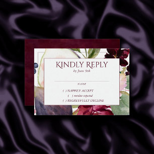 Blooming Figs   Moody Rustic Fruit Blossom Custom RSVP Card
