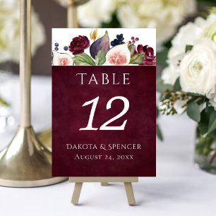 Blooming Figs   Moody Rustic Fruit Elegant Blossom Table Number