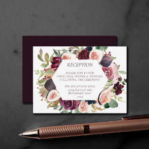 Blooming Figs   Moody Rustic Fruit Reception Info Enclosure Card