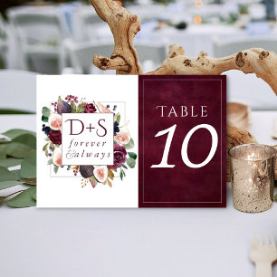 Blooming Figs   Moody Rustic Monogram Wreath Table Number