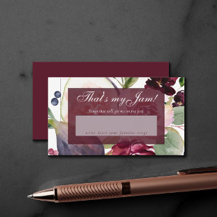 Blooming Figs Rustic Fruit Blossom Song Requests Enclosure Card