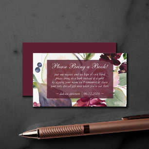 Blooming Figs Rustic Fruit Blossoms Book Request Enclosure Card