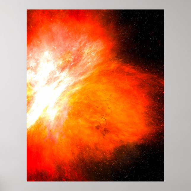 Blooming Fire Nebula Poster (Front)