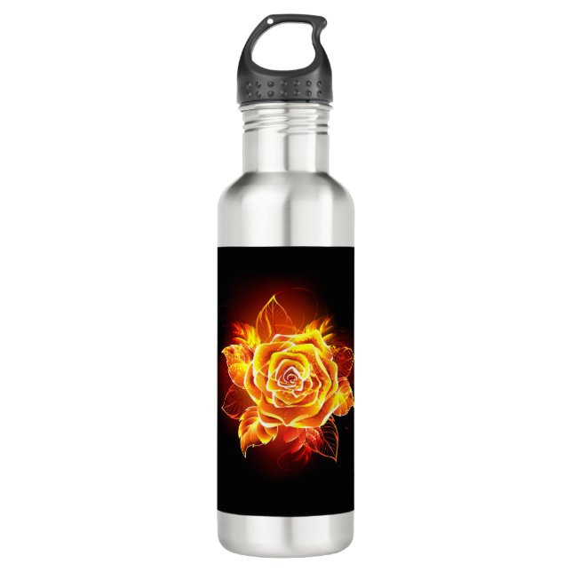 Blooming Fire Rose 710 Ml Water Bottle (Front)