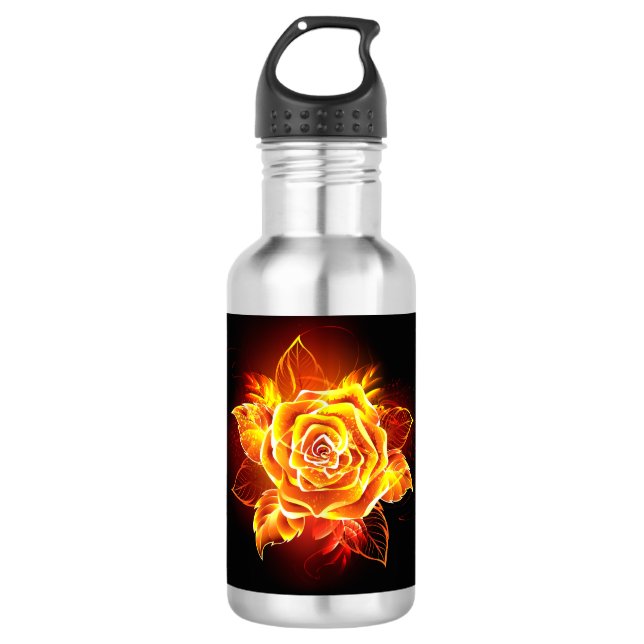 Blooming Fire Rose 710 Ml Water Bottle (Front)