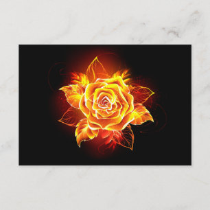 Blooming Fire Rose Advice Card