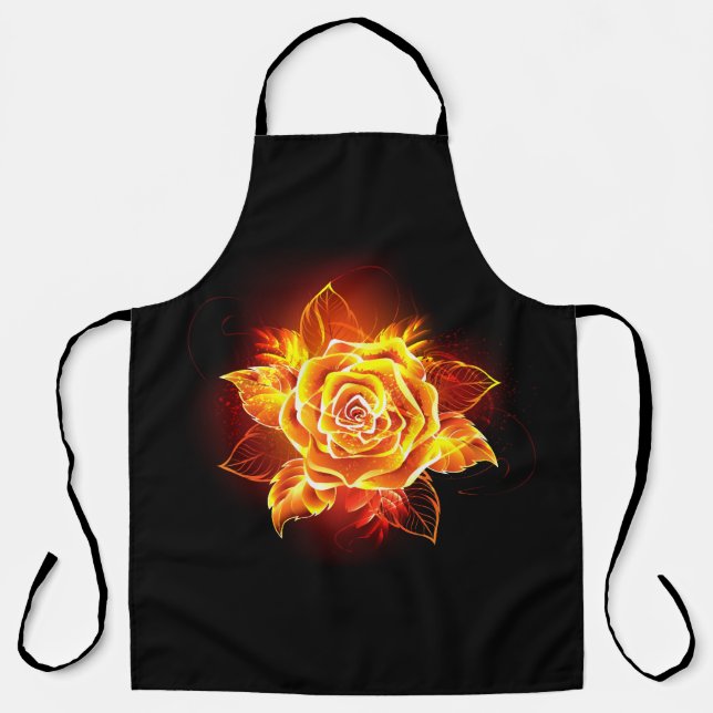 Blooming Fire Rose Apron (Front)