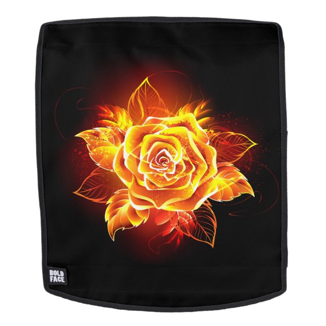 Blooming Fire Rose Backpack (Removable Face)