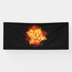 Blooming Fire Rose Banner