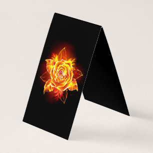 Blooming Fire Rose Business Card