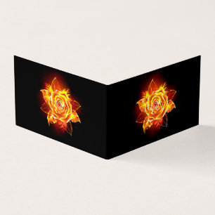 Blooming Fire Rose Business Card