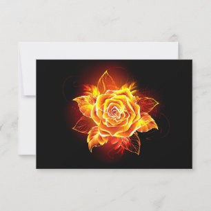 Blooming Fire Rose Card
