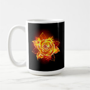 Blooming Fire Rose Coffee Mug