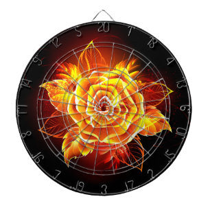 Blooming Fire Rose Dartboard