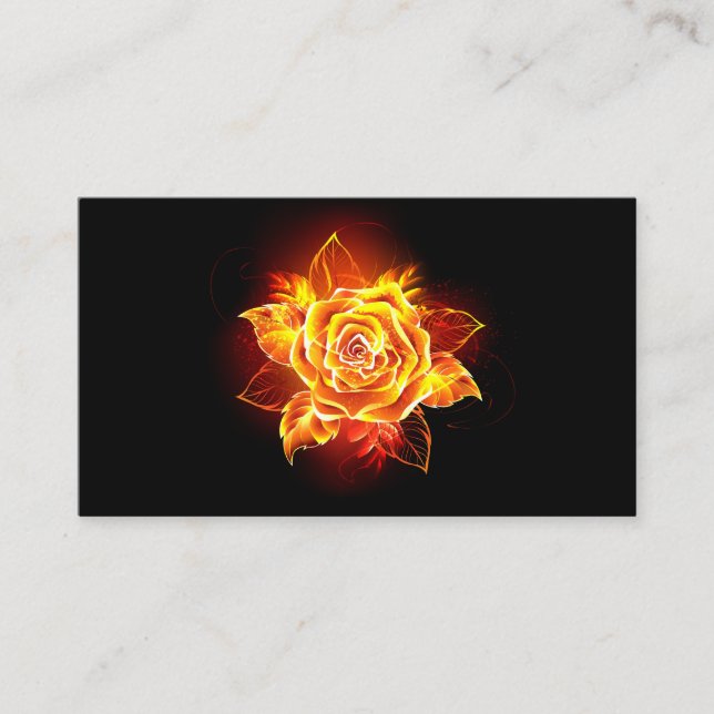 Blooming Fire Rose Discount Card (Front)