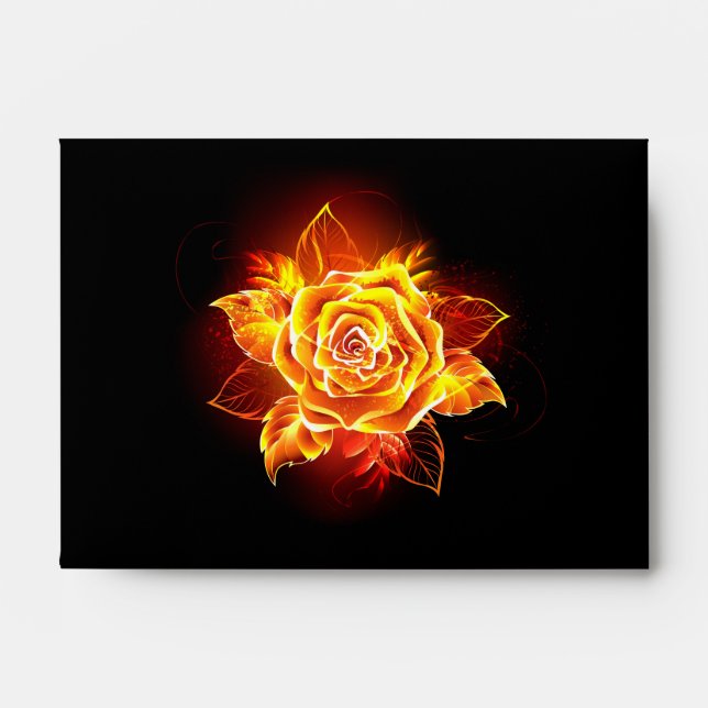 Blooming Fire Rose Envelope (Front)