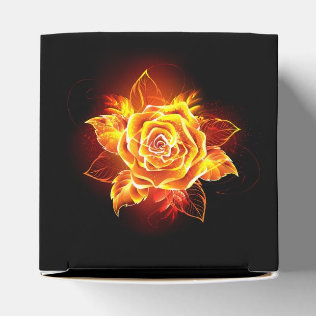 Blooming Fire Rose Favour Box (Top)
